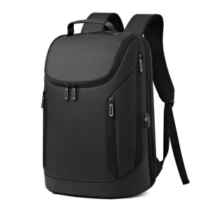 Rucsac laptop 15.6" smart, impermeabil, cu port de incarcare USB, GETICS, 31x16x46 cm, Negru