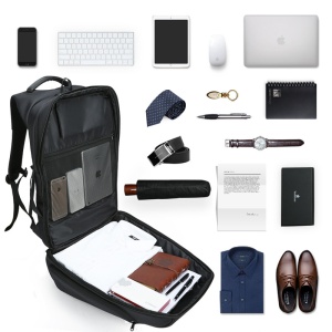 Rucsac laptop 17", business pentru calatorii, cu port de incarcare USB, VGOAL, 32.5x20x48 cm, Negru - Img 2