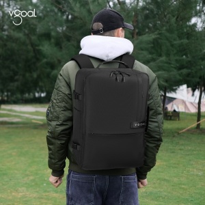 Rucsac laptop 17", pentru calatorii, expandabil pana la 42 L, cu port de incarcare USB, VGOAL, 33x24/29x52 cm, Negru - Img 8