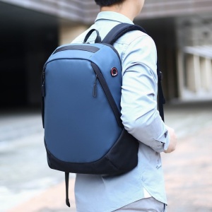 Rucsac multifunctional, pentru activitati sportive sau excursii, cu orificiu casti audio, GETICS, 43x30x14 cm, Albastru - Img 2