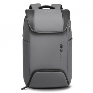 Rucsac Smart Unisex, compartiment laptop 15.6 inch si tableta 12,7 multifunctional cu lacat TSA si port USB, din poliester este rezistent la stropi, BANGE BG7276GY Gri - Img 2