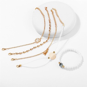 Set 5 bratari elegante reglabile tip Bohemian cu floare de lotus - Img 7
