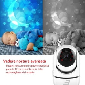 Camera supraveghere cu inteligenta artificiala IPCTV WIFI, Escalate,comunicare bidirectionala, night vision fullHD 1920*1080P 2 MP G2 - Img 5