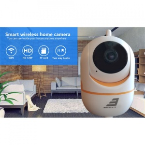 Camera supraveghere cu inteligenta artificiala IPCTV WIFI, Escalate,comunicare bidirectionala, night vision fullHD 1920*1080P 2 MP, Alba cu portocaliu - Img 7