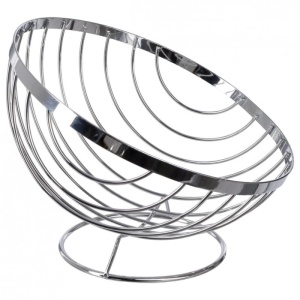 Cos de fructe oblic, Escalate, 26.5x18 cm, Argintiu