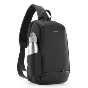 Geanta 13.3", de umar, de piept sau de mana tip sling, cu port de incarcare USB, Kingsons, 39x26x8 cm, Neagra - Img 2