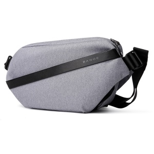 Geanta crossbody, expandabila, cu sistem multifunctional de prindere, Bange, 19x8.5x35cm, Gri