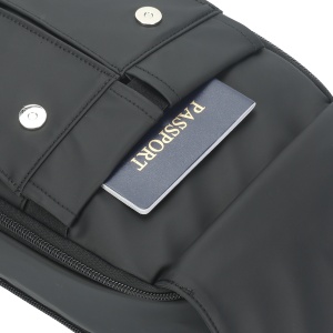 Geanta de mana, de umar sau de piept, smart casual, impermeabila, cu cifru antifurt, Tigernu, 17x10x30 cm, Neagra - Img 5