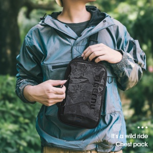 Geanta de umar, de piept sau de mana, sport casual, impermeabila, Tigernu, 19.5x8.5x28 cm, Camuflaj - Img 8
