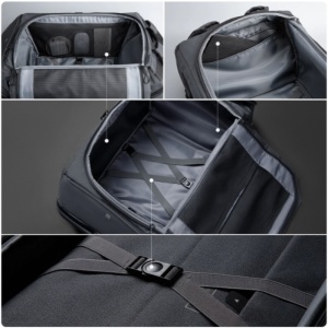 Rucsac 15.6" smart casual pentru calatorii, multifunctional cu port USB, KINCASE, 32x21x55 cm, Gri - Img 5