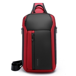 Rucsac crossbody, de umar sau de mana, unisex, impermeabil, Bange, 36x20.5x10.5 cm, Rosu - Img 2