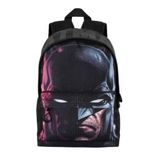 Rucsac cu licenta oficiala DC Comics, ergonomic, impermeabil, Batman, pentru prescolari 25x15x35 cm, Negru - Img 2
