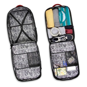 Rucsac cu licenta oficiala, pentru calatorii cu avionul, impemeabil, 20 L, 25x20x40 cm, Marvel, Negru - Img 3