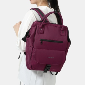 Rucsac dama 14", multifunctional, impermeabil cu buzunar antifurt, Tigernu, 25x16x38 cm, Violet - Img 7