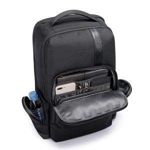 Rucsac laptop 15.6", casual business, impermeabil cu port USB, BANGE, 46x33x19 cm, Negru - Img 3