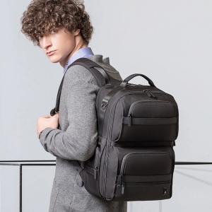 Rucsac laptop 15.6", casual business, pentru calatorii, impermeabil, BANGE, 45x33x19 cm, Negru - Img 8