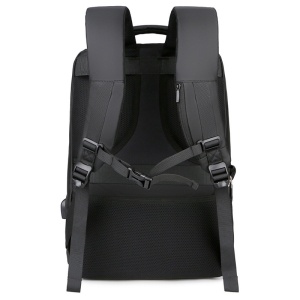 Rucsac laptop 15.6", impermeabil, cu port de incarcare USB, GETICS, 47x32x16 cm, Negru - Img 6