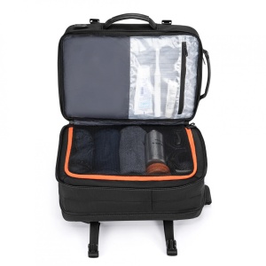 Rucsac laptop 15.6", pentru calatorii, expandabil pana la 27 L, cu port de incarcare USB, KINGSONS, 28.5x21/31x43 cm, Negru - Img 5