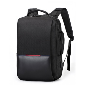 Rucsac laptop 15.6", smart business, impermeabil, cu port de incarcare USB si jack audio, GETICS, 45x30x17 cm, Negru - Img 1