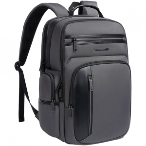 Rucsac laptop 15.6", smart business, impermeabil, cu port USB, BANGE, 46x33x19 cm, Gri - Img 3