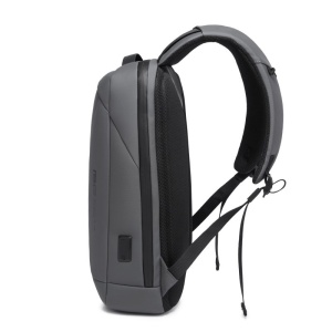 Rucsac laptop 15.6", smart, impermeabil cu sistem antifurt, port de incarcare USB, BANGE, 30x15x46 cm, Gri - Img 5