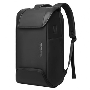 Rucsac laptop 15.6", unisex, smart business, impermeabil, cu lacat TSA si port USB, BANGE, 47x30x15 cm, Negru