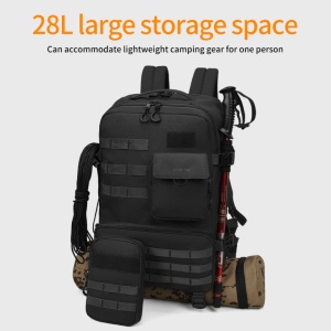Rucsac pentru calatorii versatil de 28 L, impermeabil, compartiment pentru laptop 17.3", Tigernu, 34x22x49 cm, Negru - Img 3