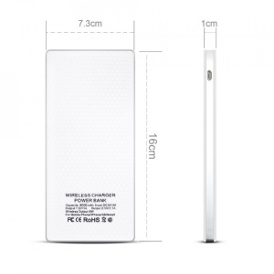 Baterie externa, Escalate, Slim, 2XUSB, Qi Wireless Charger, Universal, 8.000 mAh, G1 - Img 7