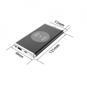 Baterie externa Escalate Slim Aluminiu 1XUSB Incarcare Wireless 5.000 mAh, G1
