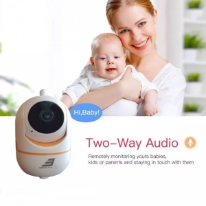 Camera supraveghere cu inteligenta artificiala IPCTV WIFI, Escalate,comunicare bidirectionala, night vision fullHD 1920*1080P 2 MP, Alba cu portocaliu - Img 8