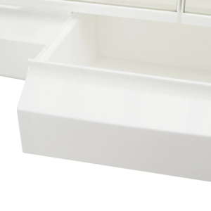 Dulap pentru baie din plastic cu usi culisante, oglinzi si lampi integrate, Escalate, 60x51x18 cm, Alb - Img 5