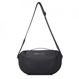 Geanta crossbody/de umar unisex, casual, tip borseta, Bange, 34x6x19 cm, Neagra - Img 2