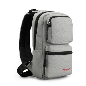 Geanta de umar sau de piept, casual, impermeabila, Tigernu, 32x19x10 cm, Gri - Img 3