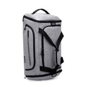 Geanta pentru activitati sportive sau calatorii, impermeabila, cu compartiment pentru incaltaminte, Getics, 53x21x31 cm, Gri - Img 3