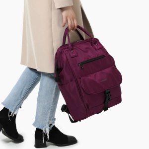 Rucsac dama 14", multifunctional, impermeabil cu buzunar antifurt, Tigernu, 25x16x38 cm, Violet - Img 8