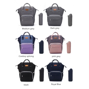 Rucsac impermeabil multifunctional pentru mamici, interfata USB, LEQUEEN, Albastru violet - Img 4