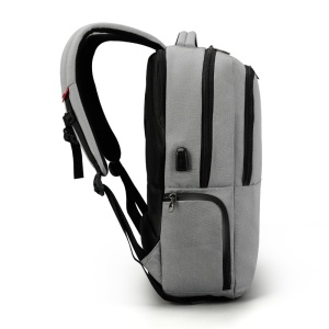 Rucsac laptop 15.6" business casual, impermeabil, cu port USB, Tigernu, 30x16x47 cm, Gri - Img 5