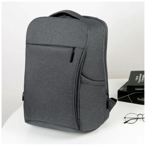 Rucsac laptop 15.6" casual, impermeabil, cu port incarcare USB, GETICS, 33x17x45 cm, Gri - Img 2