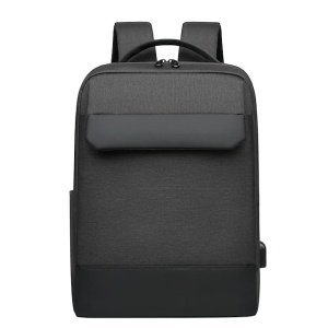 Rucsac laptop 15.6", casual, impermeabil, cu port USB, GETICS, 42x30x13 cm, Gri - Img 2