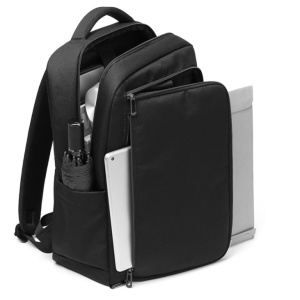 Rucsac laptop 15.6", compact, impermeabil, GETICS, 43x14x28 cm, Negru - Img 3
