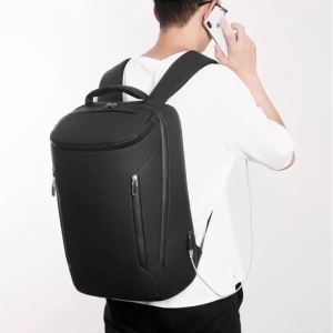 Rucsac laptop 15.6", impermeabil, cu port de incarcare USB, GETICS, 47x32x16 cm, Negru - Img 7