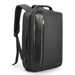 Rucsac laptop 15.6" smart business, convertibil, cu port de incarcare USB, Tigernu, 29x13x43 cm, Negru
