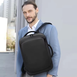 Rucsac laptop 15.6", smart business convertibil, cu port de incarcare USB, GETICS, 30x12x42 cm, Negru - Img 8