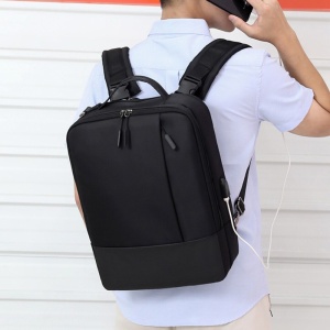 Rucsac laptop 15.6" smart business, convertibil, cu port de incarcare USB, GETICS, 30x13x41 cm, Negru - Img 6