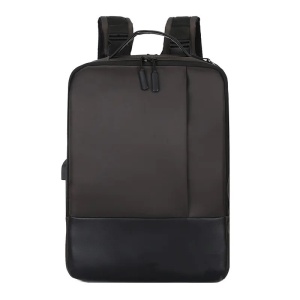 Rucsac laptop 15.6" smart business, convertibil, cu port de incarcare USB, GETICS, 30x13x41 cm, Maro - Img 2