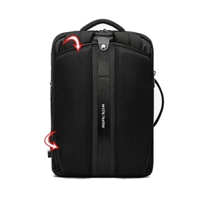 Rucsac laptop 15.6", smart business, expandabil cu deschidere 180 grade, port USB si jack audio, Arctic Hunter, 43x30x15/25 cm, Negru 652 - Img 7
