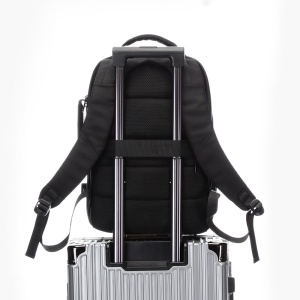 Rucsac laptop 15.6", smart business, impermeabil, cu port de incarcare USB si jack audio, GETICS, 43x30x16 cm, Negru - Img 6