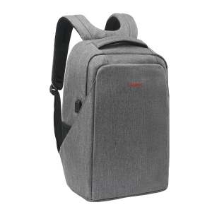 Rucsac laptop 15.6" smart casual, cu port USB si design antifurt, Tigernu, 32x16x49 cm, Gri - Img 2