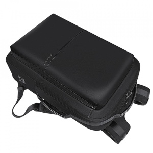 Rucsac laptop 15.6", smart casual, expandabil, cu insertie de piele ecologica, port de incarcare USB si jack audio, BANGE, 43x31x16 cm, Negru - Img 4