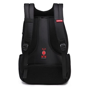 Rucsac laptop 15.6" smart casual, impermeabil, cu orificiu pentru cabluri audio si port USB, Tigernu, 33x17x49 cm, Negru - Img 6
